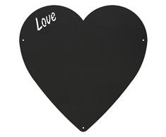 KalaMitica Pizarra Magnética de Acero para Pared, Diseño de Corazón, Color Antracita, 33x33x0,12 Cm, 33X33 Cm