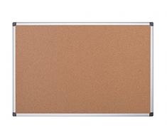 Bi-Office Maya - Tablero de corcho con marco de aluminio, 120 x 90 cm