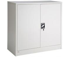 TecTake Armario archivador de Oficina metálico con 2 Puertas bloqueable e estantes - Varias tamaños - (90x40x90cm | no. 402486)