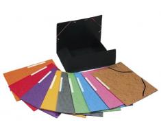 Exacompta 55510E - Carpetas con gomas y 3 solapas de cartulina lustrada, A4, colores surtidos, 10 unidades
