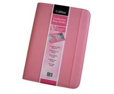 Collins- Carpeta archivadora con anillas con cremallera y acolchado externo color rosa