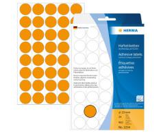 HERMA 2254 - Etiqueta autoadhesiva (1,9 cm, 1,9 cm, 1,9 cm) Naranja