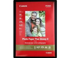 Canon PP201 Photo Paper Plus Glossy II - Papel fotográfico (20 hojas, 21 x 29 cm, papel brillante, 275 g, DIN A4)