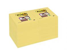 Post-it Super Sticky - Notas adhesivas color amarillo canario Pack de 12 blocs (90 hojas /bloc)