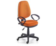 duehome Silla de Oficina Silla Escritorio tapizado 3D Color Naranja