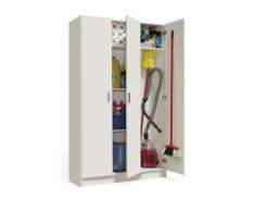 Habitdesign 007143O - Armario multiusos tres puertas, color blanco, dimensiones 180 x 109 x 37cm