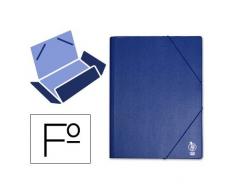 CARPETA LIDERPAPEL GOMAS FOLIO SOLAPAS PLASTICO AZUL