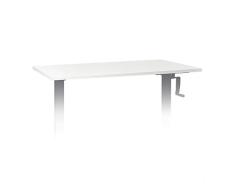 oneConcept Multidesk Comfort Tabla de Escritorio, 120 x 65 cm, 2cm Espesor, Resistente a rayaduras, fácil de Limpiar, Color Blanco