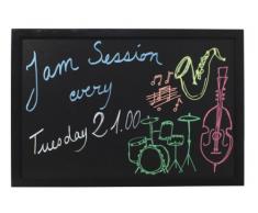 Securit Woody - Pizarra de pared enmarcada (40 x 60 cm), color negro