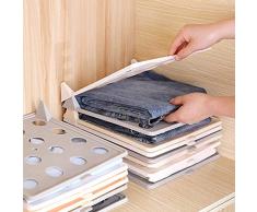 SZYZ Plegable Armario Caja Almacenaje, Reutilizable Armario Organizador Cajón Almacenaje Separador Plegable Apilables Caja Almacenaje para Camisetas,Camisetas,Pantalones - Blanco, 20pcs, Free Size