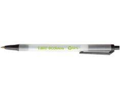 BiC 8806871 - Bolígrafo de bola retráctil negro ( trazo de 0.4 mm, 50 unidades), negro