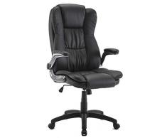 IntimaTe WM Heart Silla de Oficina de Escritorio Ejecutiva Ergonómica con Respaldo Alto, Reposacabezas Engrosados, Apoyabrazos abatibles, Rudas 360° Giratoria, Altura Ajustable, Negro