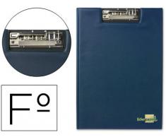 CARPETA LIDERPAPEL MINICLIP SUPERIOR FOLIO PLASTICO AZUL