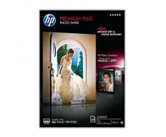 HP Premium Plus CR672A- Papel fotográfico satinado (20 hojas, A4)