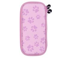 Fringoo® Niños estuche Hardtop en relieve, doble cremallera lápiz titular organizador de papelería divertido novedad único diseño de unicornio, color Pink Pug Medium