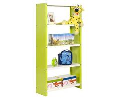 Estantería Metálica Habitat Colour Plus 5/300 Verde/Blanco, Kit Homeclassic Colour, 1600x800x300, 5 estantes, Simonrack
