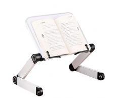 Vdual Soporte de Libro para Lectura Ajustable-Plegable Soporte para Recetario de Cocina Dise/ñado para Sujetar Libros Grandes y Manuales de Cualquier Tama/ño