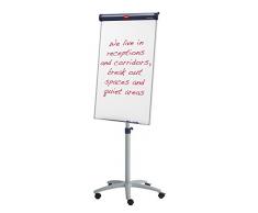 Nobo 1902386 Barracuda - Pizarra blanca magnética sobre caballete (700 x 1000 mm, altura ajustable, 5 patas)