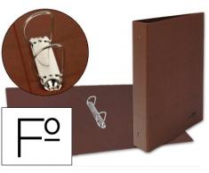 CARPETA DE 2 ANILLAS 25MM MIXTAS LIDERPAPEL FOLIO CARTON CUERO FORRADO COMPRESOR PLASTICO