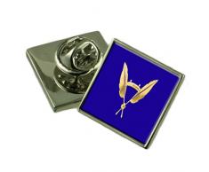 Select Gifts Secretario masónica Insignia Insignia de solapa grabada cuadro personalizado