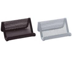 Q-Connect - Soporte para tarjetas de visita (alambre metálico), color plateado