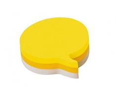 NOTAS ADHESIVAS POST-IT EN CUBO NEON CON FORMA DE BOCADILLO - VERDE AMARILLO Y AZUL - 225 HOJAS/CUBO
