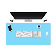 LL-COEUR XXL Cuero Gaming Alfombrilla de Ratón Impermeable Escritorio Mouse Pad (900 x 400 x 2 mm, Azul)