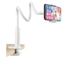 FAPPEN Soporte de teléfono móvil, cuello de cisne, brazo flexible ajustable en la cama para iPhone/Huawei/Samsung/etc., 76 cm de longitud total, adecuado para dispositivos de 4,7 pulgadas
