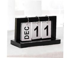 Rotafolio Calendario Perpetuo De Madera Creativa Del Chic De La Oficina Decoración Del Hogar Del Calendario De Escritorio Con Estilo Retro Del Arte Rústico