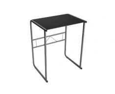 Versa 10330051 - Mesa para ordenador, de metal y cristal templado, 72.5 x 40 x 56 cm, color negro