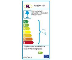Reality Leuchten R82944107 - Lámpara de Pared Led (60 cm, 4 Bombilla con Casquillo Gu10 Y 2,5 W, 150 Lm, 3000 K), color Níquel Mate
