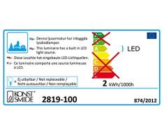 Konstsmide 2819 – 100 LED Madera Calendario de Adviento con 24 cajones, con mando a distancia/para interior (IP20)/seleccionable suministro de energía/29 diodos de luz blanca cálida, transformador interno de 4,5 V, funciona