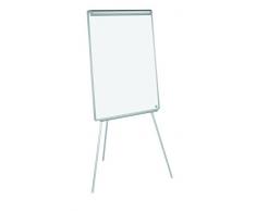 Bi-Office Earth - Pizarra Blanca Magnetica con Caballete de Trípode, 70 x 100 cm, Rotafolios con Marco Gris, con Bandeja, Clip Ajustable para Bloques y Brazos extensibles