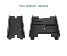 Zerodis Soporte para Monitor Ajustable, extraíble, Estante Soporte para Soporte de Escritorio Mainframe Storage Rack Carro Porta PC Portacase con Freno