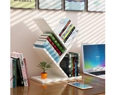 HYLR Escritorio de Madera Creativo estanterías pequeñas estantería de Archivo Estante de Libro, Organizador de Escritorio Book Holder Storage Bookshelf