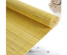 Rollo Bamboo Persianas Romanas Persianas Persianas Enrollables de Madera Persianas Enrollables for Ventana Porche Armario de Jardín Amarillo Balcón Personalizable (Color: Amarillo)