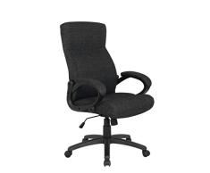 SixBros. Silla de Oficina Sillón de Oficina Silla giratoria Negro - HLC-0311-1/2166
