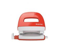 Leitz Nexxt - Perforadora de papel (2 agujeros, acero), color rojo claro