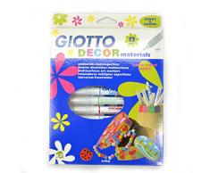 Giotto Decor Materials - Estuche 12 rotuladores decorativos multisuperficie, tinta base agua