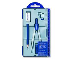 NORIS CLUB 550 60 S1 - Compás escolar con tubo de minas, lápiz y goma de borrar, estuche individual