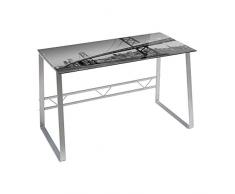 Escritorio Gris de Cristal Templado contemporáneo de New York de 120x60x75 cm - LOLAhome