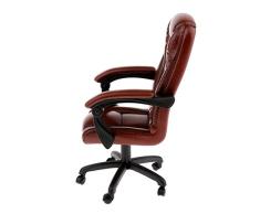Silla de Oficina Giratoria Sillon Despacho Escritorio Estudio con Brazos de Mueble de Dollhouse - Rojo