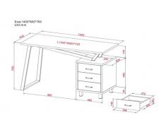 SixBros. Mesa de ordenador roble - CT-3533/2183