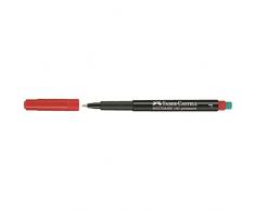 Faber-Castell OHP-CD Stifte - Marcador permanente (Negro, Rojo), paquete de 10 unidades