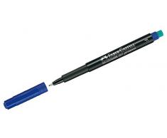 Faber-Castell Multimark - Marcador permanente de punta fina, color azul, 1 unidad