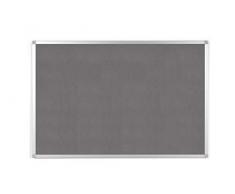 BoardsPlus - Tablero de Anúncios de Fieltro Gris - 90 x 60 cm - Con Marco de Aluminio