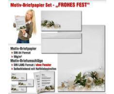 40 unidades Conjunto completo de papel de sobre festividades frías + sobre DIN sin ventana.
