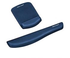 Fellowes Foam Fusion - Alfombrilla con reposamuñecas Plus Touch, color azul