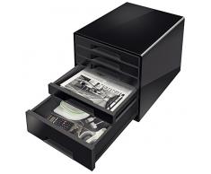 Leitz Buc de 5 cajones, Organizador de escritorio, Negro/Blanco, Dual Colour, 52531095