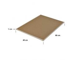Creative Home 60 x 40 cm Tablero Pizarra de Corcho | para Anuncios con Marco Grueso de Madera de Pino Pared | Hecho en UE Oficina, Colegio, Dormitorio y Hogar